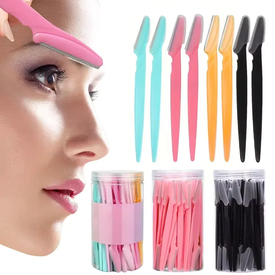 Hair Clipper - 5/40 stuks wenkbrauwtrimmer gezichtsmes scheerapparaat draagbaar