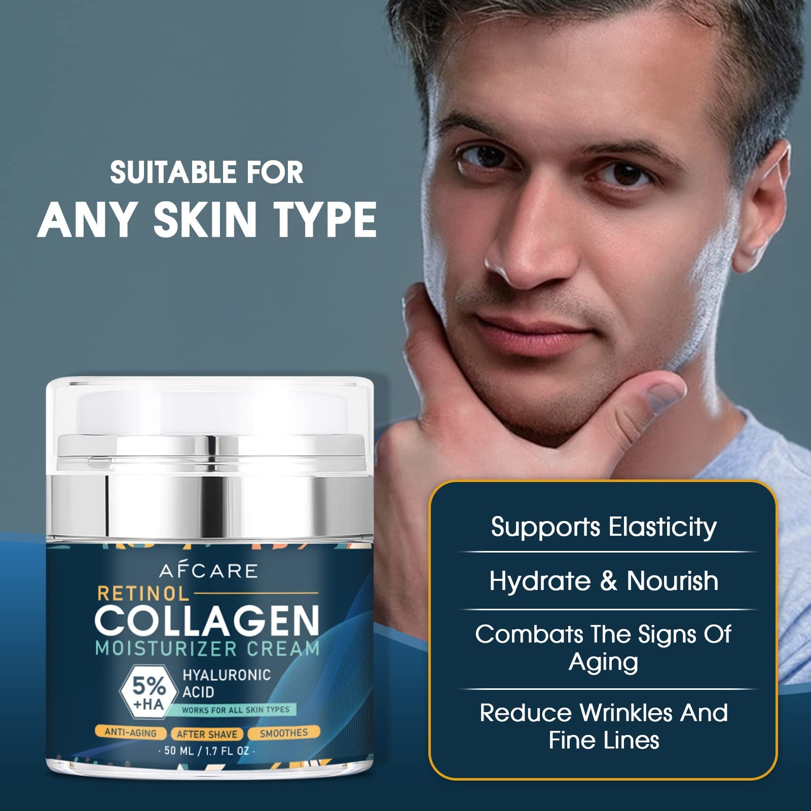 Shaving Cream - Anti-aging hydraterende crème met retinol, collageen